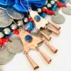 Aros Copihue Lapislazuli Llol-Llol Cobre