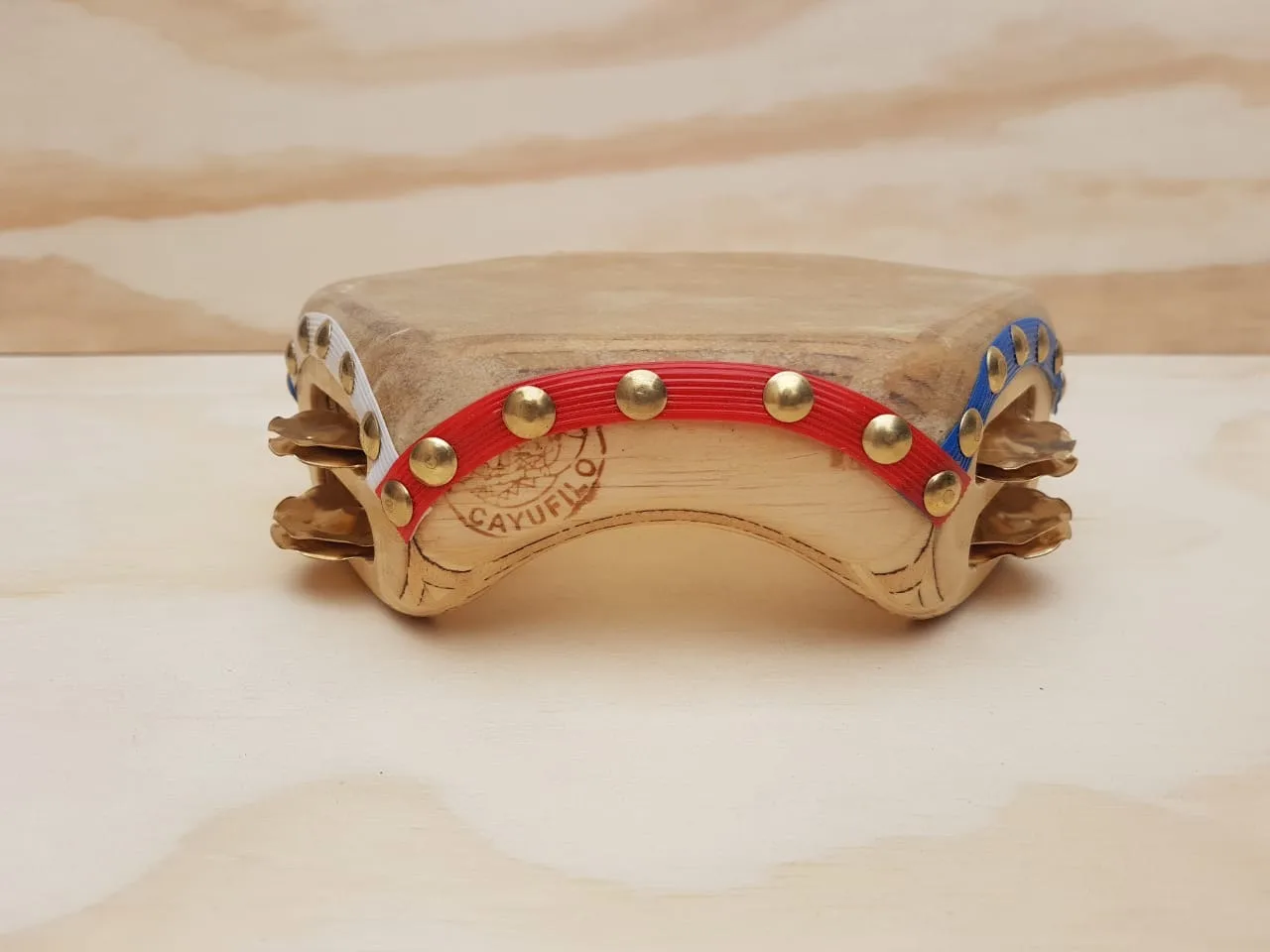 Pandero Cuequero Profesional Doble Chapa Bronce